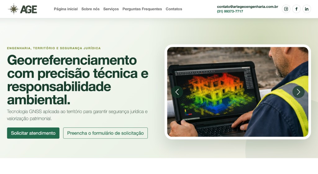 ArteGeoEngenharia — site institucional e logomarca